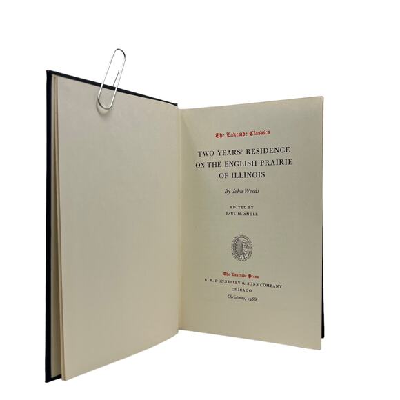 Lakeside Press Classics "Two Years Residence...Illinois" 1968 Hardcover Card GUC - Picture 9 of 12